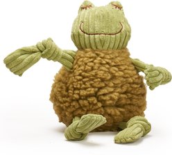 HuggleHounds HuggleFleece FlufferKnottie Fiona the Frog Dog Toy, Large