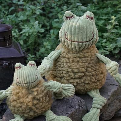Show full view: HuggleHounds HuggleFleece FlufferKnottie Fiona the Frog Dog Toy, Large slide 6 of 7