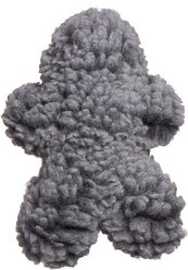 HuggleHounds HuggleFleece Man Tough-Chewer Plush Dog Toy, Medium, Gray