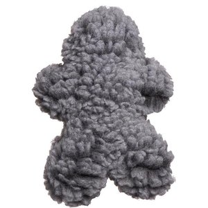 HuggleHounds HuggleFleece Man Tough-Chewer Plush Dog Toy, Medium, Gray