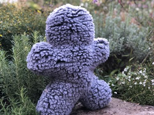 Show full view: HuggleHounds HuggleFleece Man Tough-Chewer Plush Dog Toy, Medium, Gray slide 3 of 5