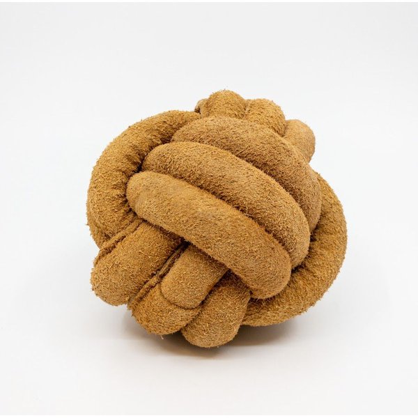 HuggleHounds HuggleHide Ball Dog Toy, Brown