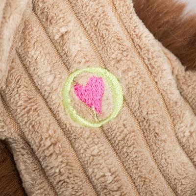 Show full view: HuggleHounds Maple Moose X-Brace Tough Squeaky Plush Dog Toy, Brown, Large slide 8 of 9