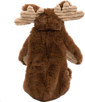Show full view: HuggleHounds Maple Moose X-Brace Tough Squeaky Plush Dog Toy, Brown, Large slide 4 of 9