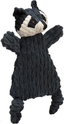 Show full view: HuggleHounds Reggie Raccoon HuggleFlatties Tough Plush Dog Toy, Gray, Large slide 2 of 7