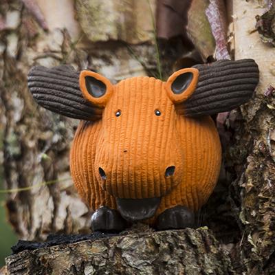 Show full view: HuggleHounds Ruff-Tex Squeaky Dog Toy, Moose, Large slide 3 of 11