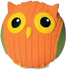 HuggleHounds Ruff-Tex Squeaky Dog Toy, Owl, Small