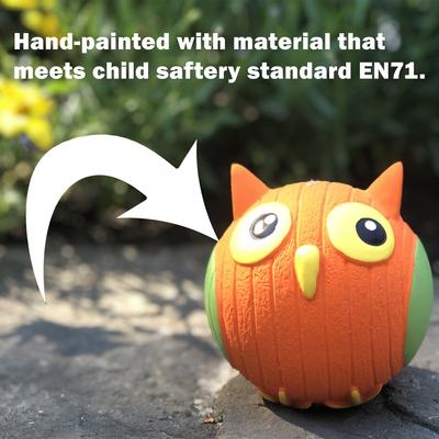 Show full view: HuggleHounds Ruff-Tex Squeaky Dog Toy, Owl, Small slide 7 of 12