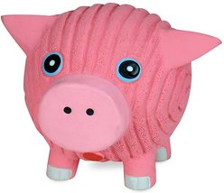 HuggleHounds Ruff-Tex Squeaky Dog Toy, Pig, Small