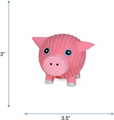 HuggleHounds Ruff-Tex Squeaky Dog Toy, Pig, Small slide 2 of 6
