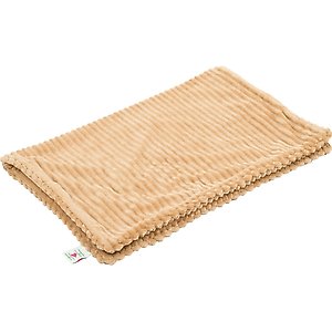 HuggleHounds Scout Blankie 2-Sided Plush Dog & Cat Blanket, Khaki