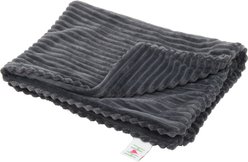HuggleHounds Scout Blankie 2-Sided Plush Dog & Cat Blanket, Steel Gray