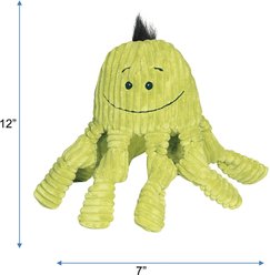 HuggleHounds Sea Creature Durable Plush Corduroy Knottie Squeaky Dog Toy, Octopus, Large slide 2 of 9