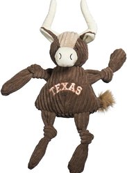 HuggleHounds Texas Longhorn Knottie Tough Squeaky Plush Dog Toy, Brown, Large 