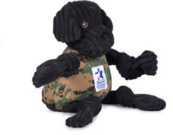 HuggleHounds Warrior Canine Connection Knottie Dog Toy, Large, Camo, Black Lab slide 2 of 4