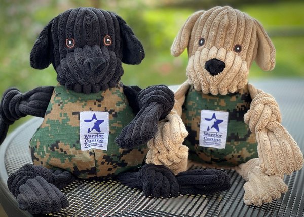 HuggleHounds Warrior Canine Connection Knottie Dog Toy, Large, Camo