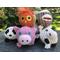 Show in main carousel: HuggleHounds Wee Balls Raccoon, Owl, Pig, Bunny, Sock Monkey Dog Toys, X-Small/Small, 5-pk slide 3 of 9