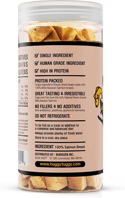 Show full view: Huggy Tuggy Freeze-Dried Wild Alaskan Salmon Dog & Cat Treat, 3.88-oz can slide 4 of 13