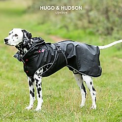 HUGO & HUDSON All-weather Waterproof Dog Raincoat, Black, Large slide 2 of 7