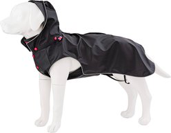 HUGO & HUDSON All-weather Waterproof Dog Raincoat, Black, Small