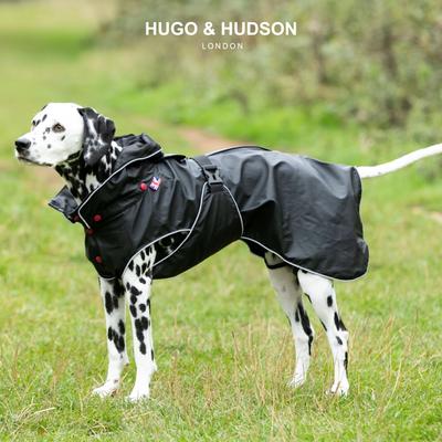 Show full view: HUGO & HUDSON All-weather Waterproof Dog Raincoat, Black, Small slide 3 of 9