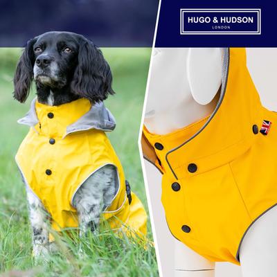 Show full view: HUGO & HUDSON All-weather Waterproof Dog Raincoat, Yellow, Small slide 4 of 8