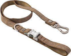 HUGO & HUDSON Checked Herringbone Tweed Dog Leash, Caramel, Small