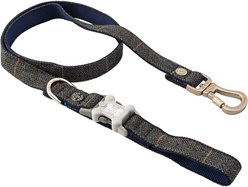 HUGO & HUDSON Checked Herringbone Tweed Dog Leash, Grey, Large