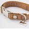 Show in main carousel: HUGO & HUDSON Checked Herringbone Tweed Metal Buckle Dog Collar, Caramel, X-Small slide 9 of 9