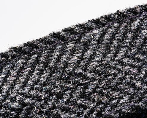 Show full view: HUGO & HUDSON Checked Herringbone Tweed Metal Buckle Dog Collar, Grey, Large slide 3 of 9