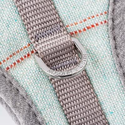 Show full view: HUGO & HUDSON Checked Tweed Dog Harness, Aqua, Large slide 7 of 11
