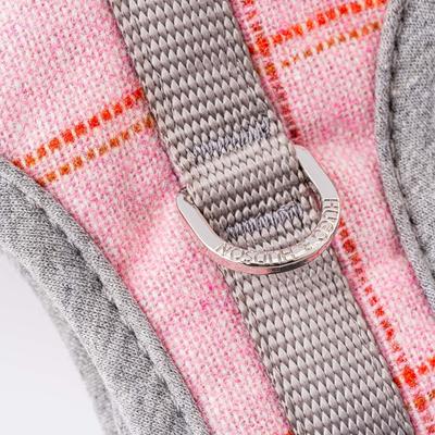 Show full view: HUGO & HUDSON Checked Tweed Dog Harness, Pink, Medium slide 5 of 10