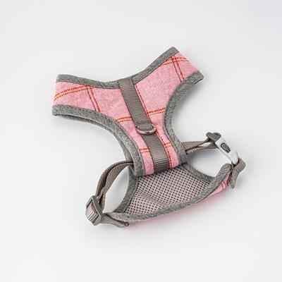 Show full view: HUGO & HUDSON Checked Tweed Dog Harness, Pink, Medium slide 6 of 10