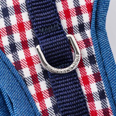 Show full view: HUGO & HUDSON Checked Tweed Dog Harness, Red & Blue, Large slide 7 of 11