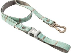 HUGO & HUDSON Checked Tweed Dog Leash, Aqua, Small
