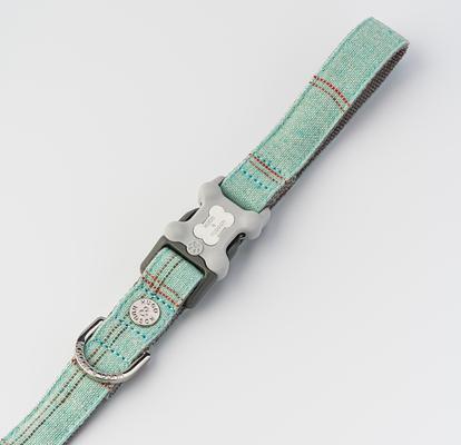 Show full view: HUGO & HUDSON Checked Tweed Dog Leash, Aqua, Small slide 5 of 10