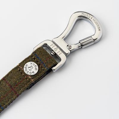 Show full view: HUGO & HUDSON Checked Tweed Dog Leash, Dark Green, Large slide 6 of 10