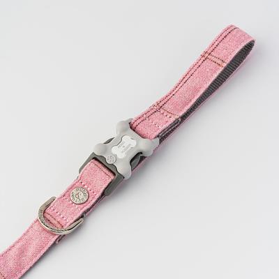 Show full view: HUGO & HUDSON Checked Tweed Dog Leash, Pink, Large slide 5 of 10