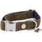 Show in main carousel: HUGO & HUDSON Checked Tweed Metal Buckle Dog Collar, Dark Green, Small slide 1 of 10