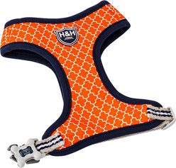 HUGO & HUDSON Geometric Print Dog Harness, Orange, Large