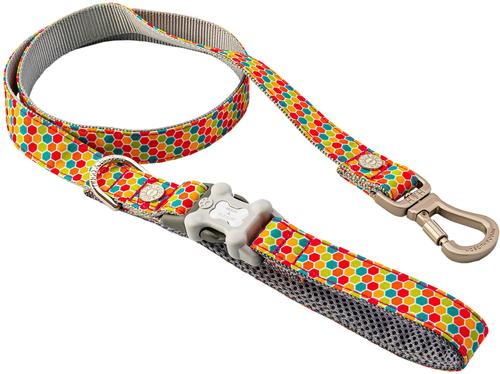 Show full view: HUGO & HUDSON Geometric Printed Dog Leash, Multi-colored, X-Small/Small slide 1 of 10