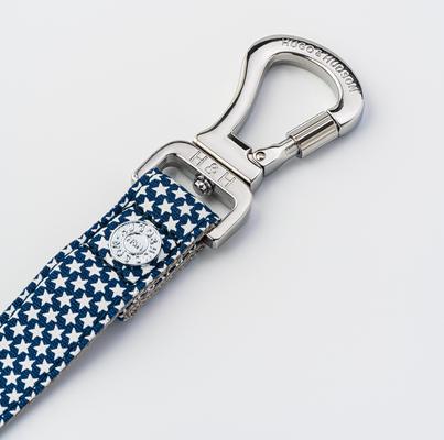 Show full view: HUGO & HUDSON Geometric Printed Dog Leash, Navy, X-Small/Small slide 4 of 9