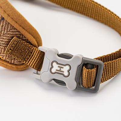 Show full view: HUGO & HUDSON Herringbone Tweed Dog Harness, Caramel, Large slide 2 of 9