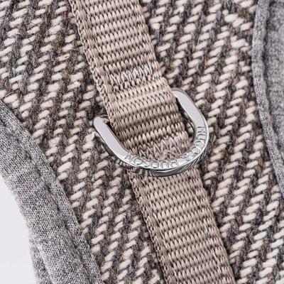 Show full view: HUGO & HUDSON Herringbone Tweed Dog Harness, Grey, Large slide 5 of 9