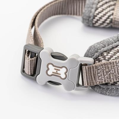 Show full view: HUGO & HUDSON Herringbone Tweed Dog Harness, Grey, Small slide 3 of 10