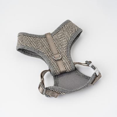 Show full view: HUGO & HUDSON Herringbone Tweed Dog Harness, Grey, Small slide 10 of 10