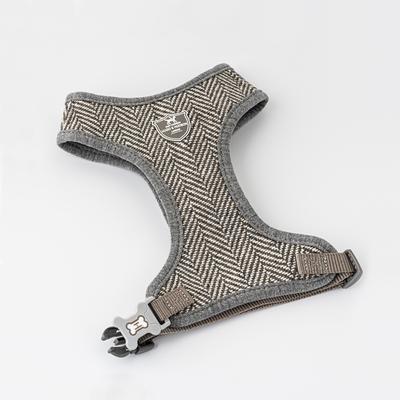 Show full view: HUGO & HUDSON Herringbone Tweed Dog Harness, Grey, X-Small slide 8 of 9