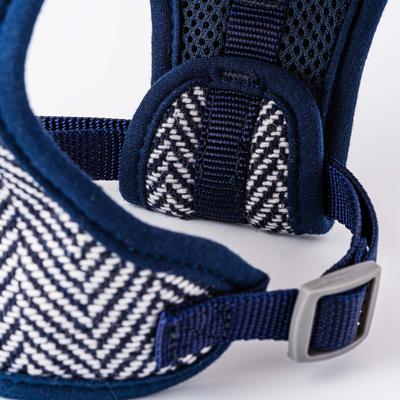 Show full view: HUGO & HUDSON Herringbone Tweed Dog Harness, Navy, X-Small slide 4 of 9