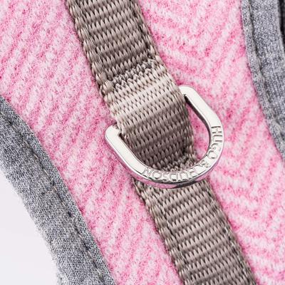 Show full view: HUGO & HUDSON Herringbone Tweed Dog Harness, Pink, Large slide 5 of 9