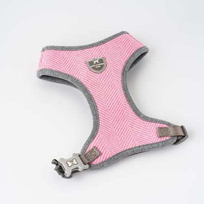 Show full view: HUGO & HUDSON Herringbone Tweed Dog Harness, Pink, Large slide 7 of 9